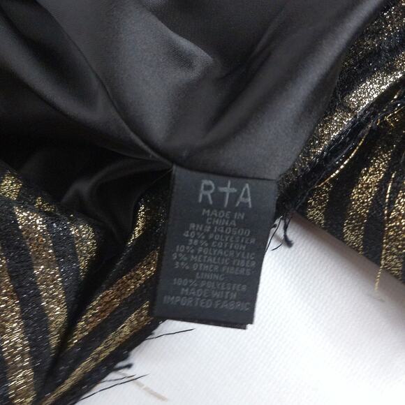 RTA Denim Iggy Blazer Metallic Lurex Stripe Size Small New - Picture 6 of 9